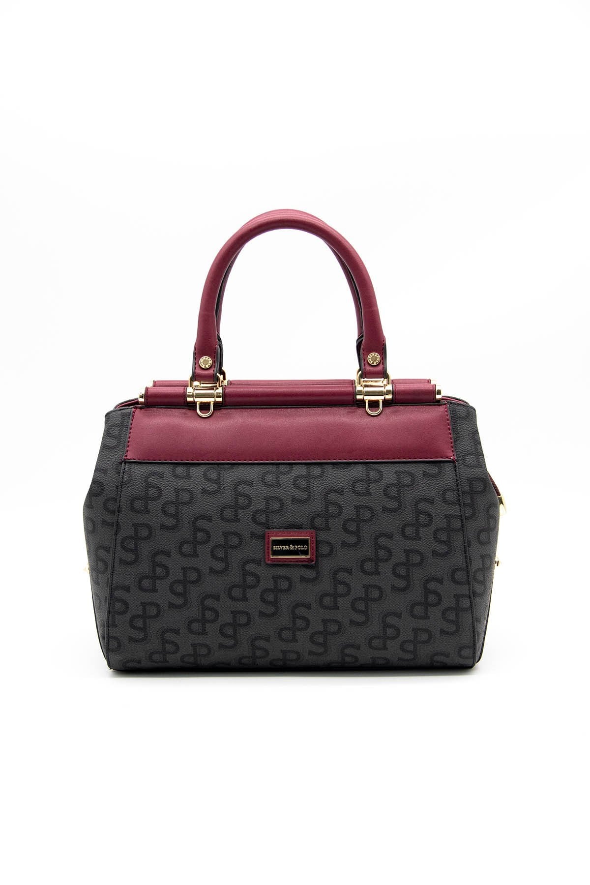 Silver&Polo 1020 Kadın El Çantası Siyah Bordo