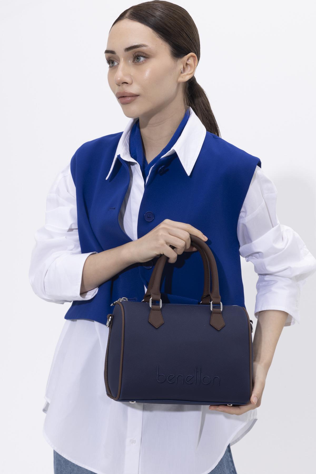 United Colors of Benetton KADIN EL ÇANTASI LACİVERT-CAMEL BNT1434
