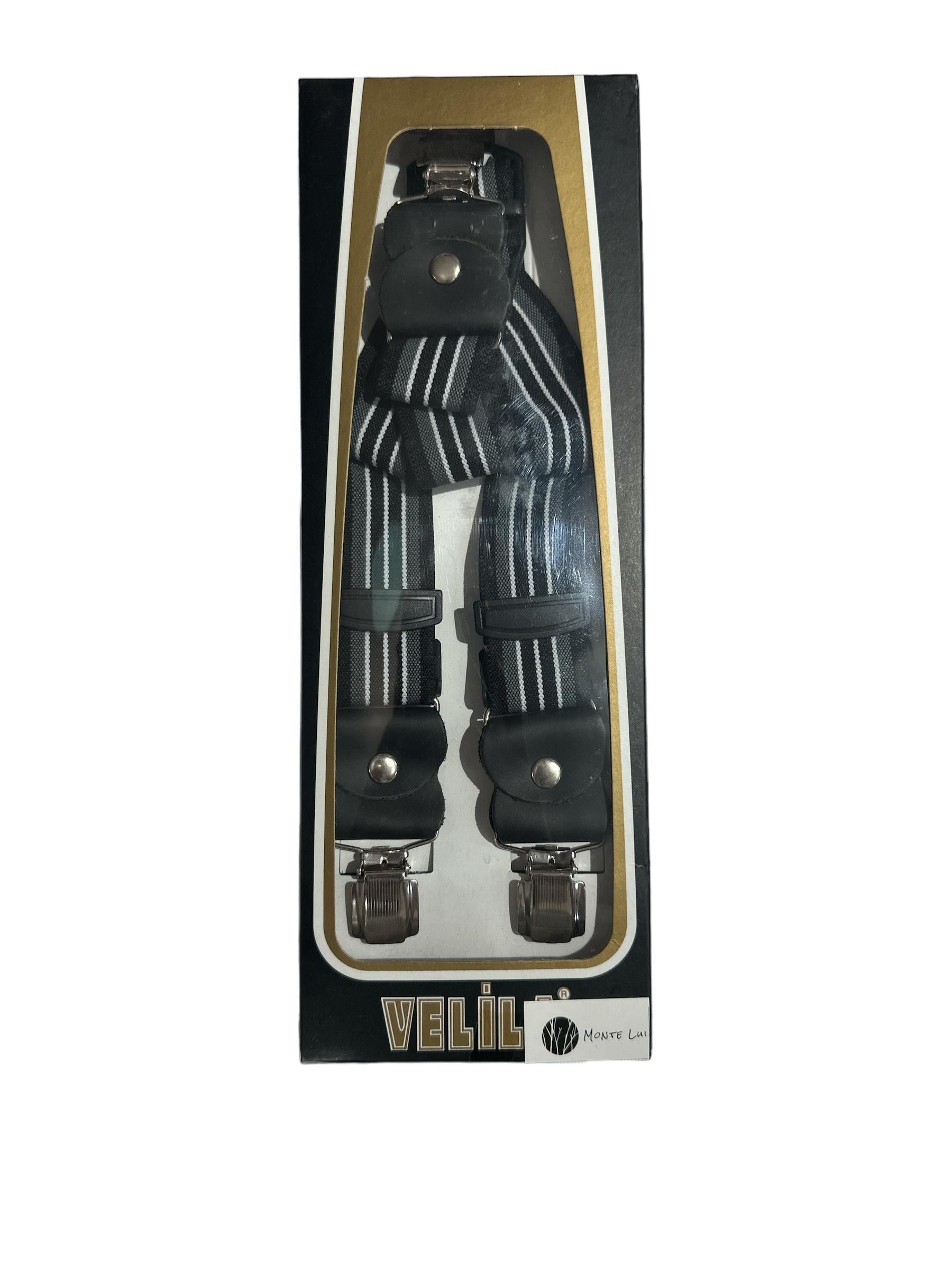 Velila Erkek Pantolon Askısı Gri Siyah