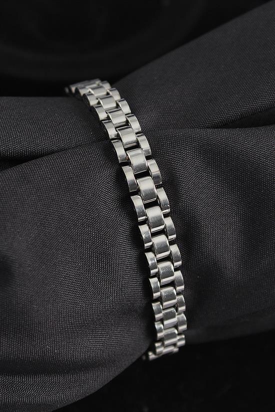 316L Çelik Kordon Model Gümüş Renk Erkek Bileklik