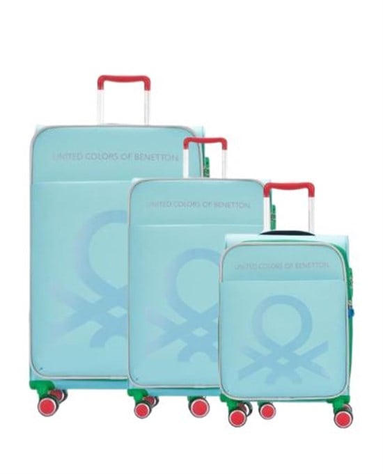 BENETTON BNT2200 KUMAŞ VALİZ TURKUAZ 3 LÜ SET