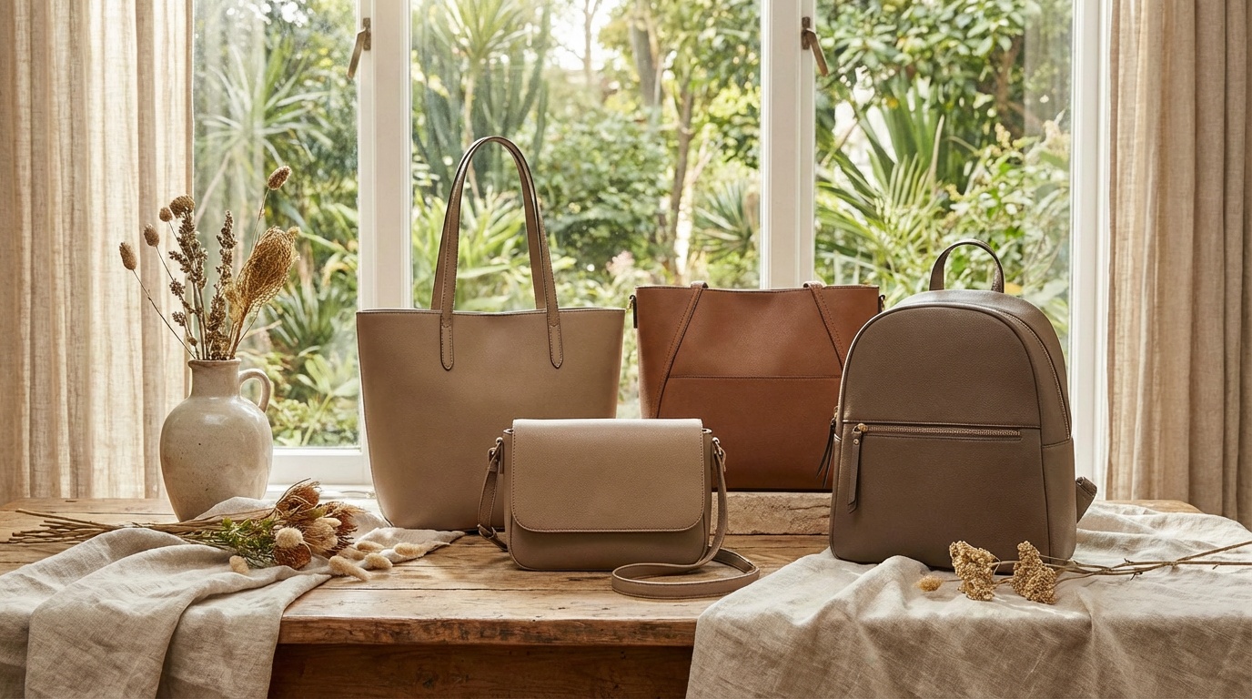 vegan deri,şık çantalar,sürdürülebilir tasarım