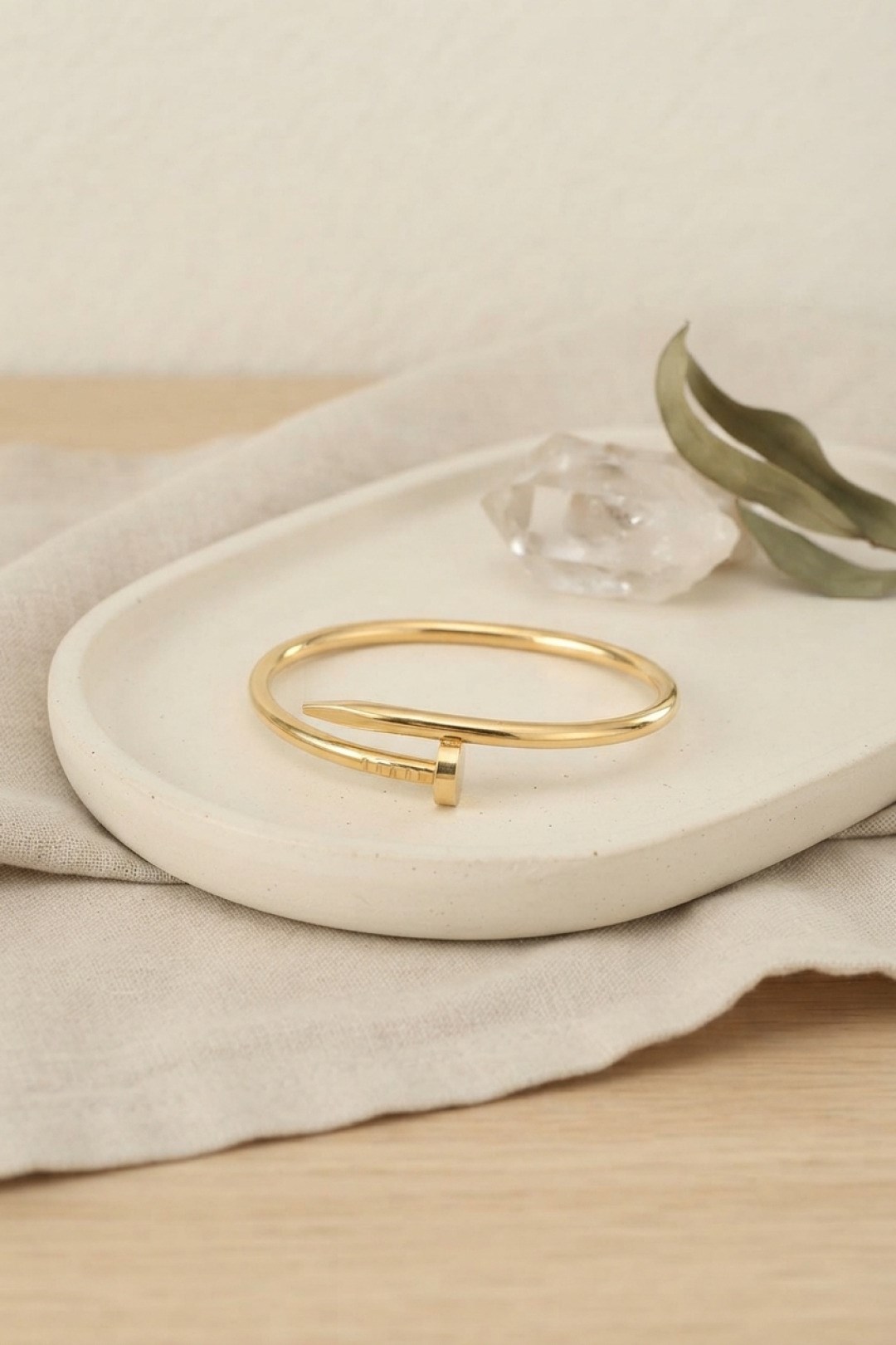 316L Çelik Gold Renk Çivi Model Bileklik