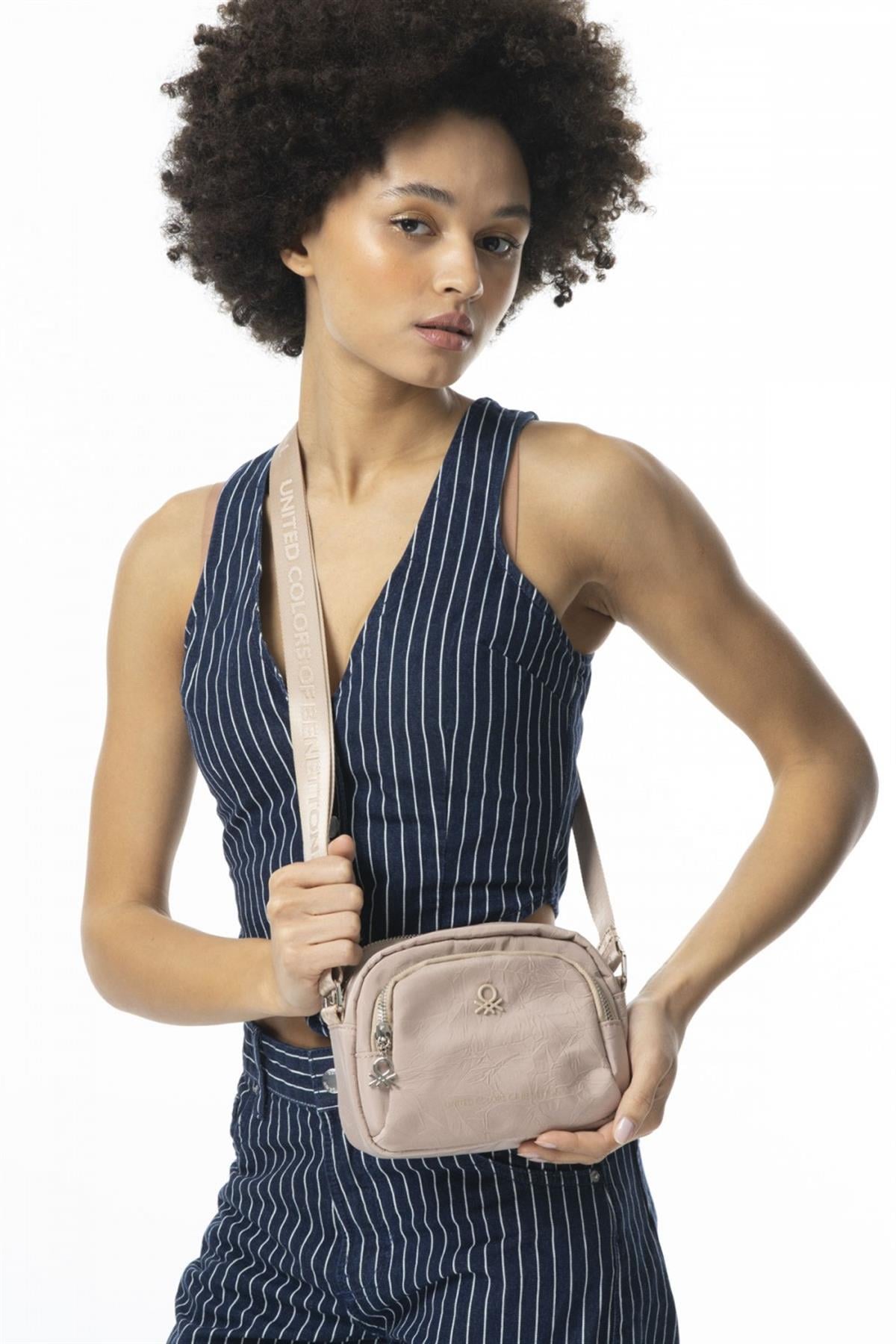 Benetton bnt 680 Kadın Çapraz Çanta Bej