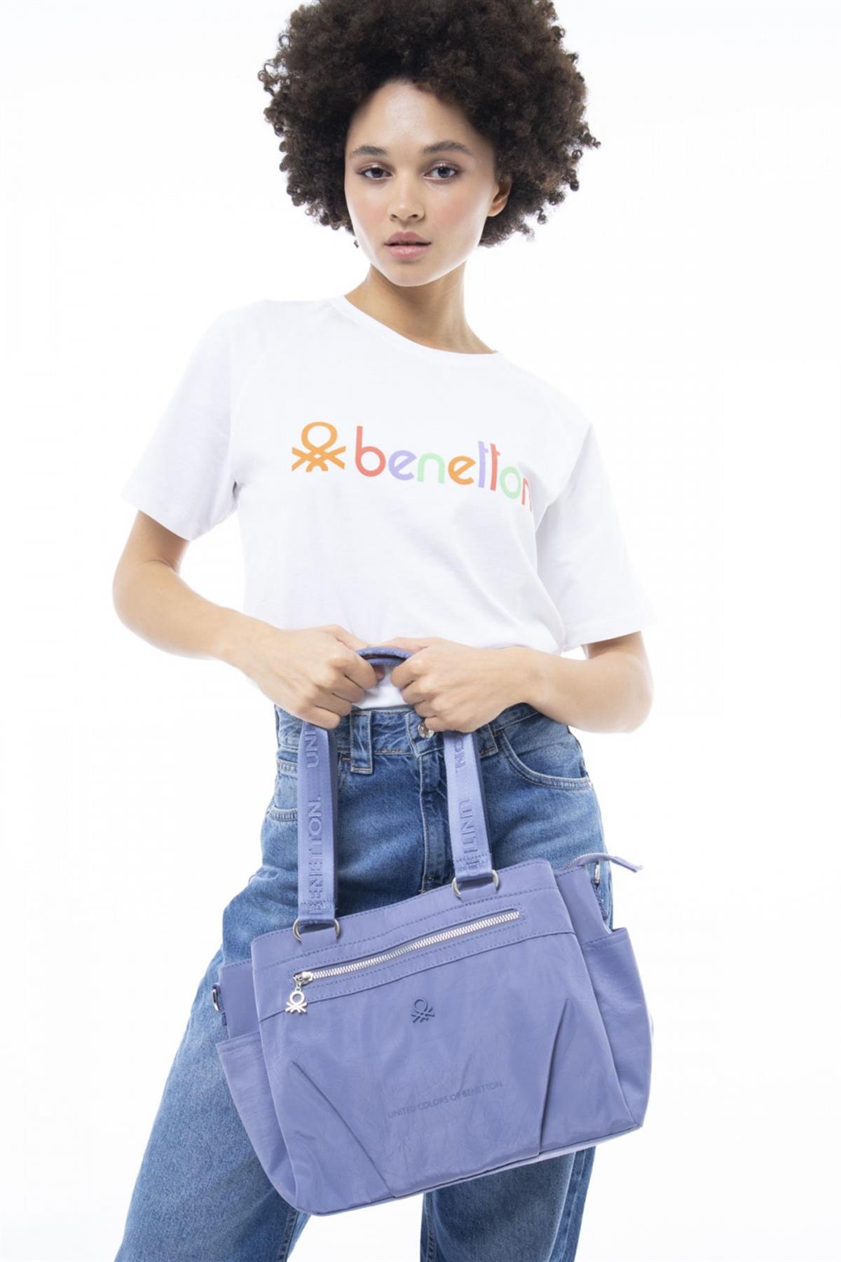 Benetton bnt 686 Kadın Omuz Çantası Mavi