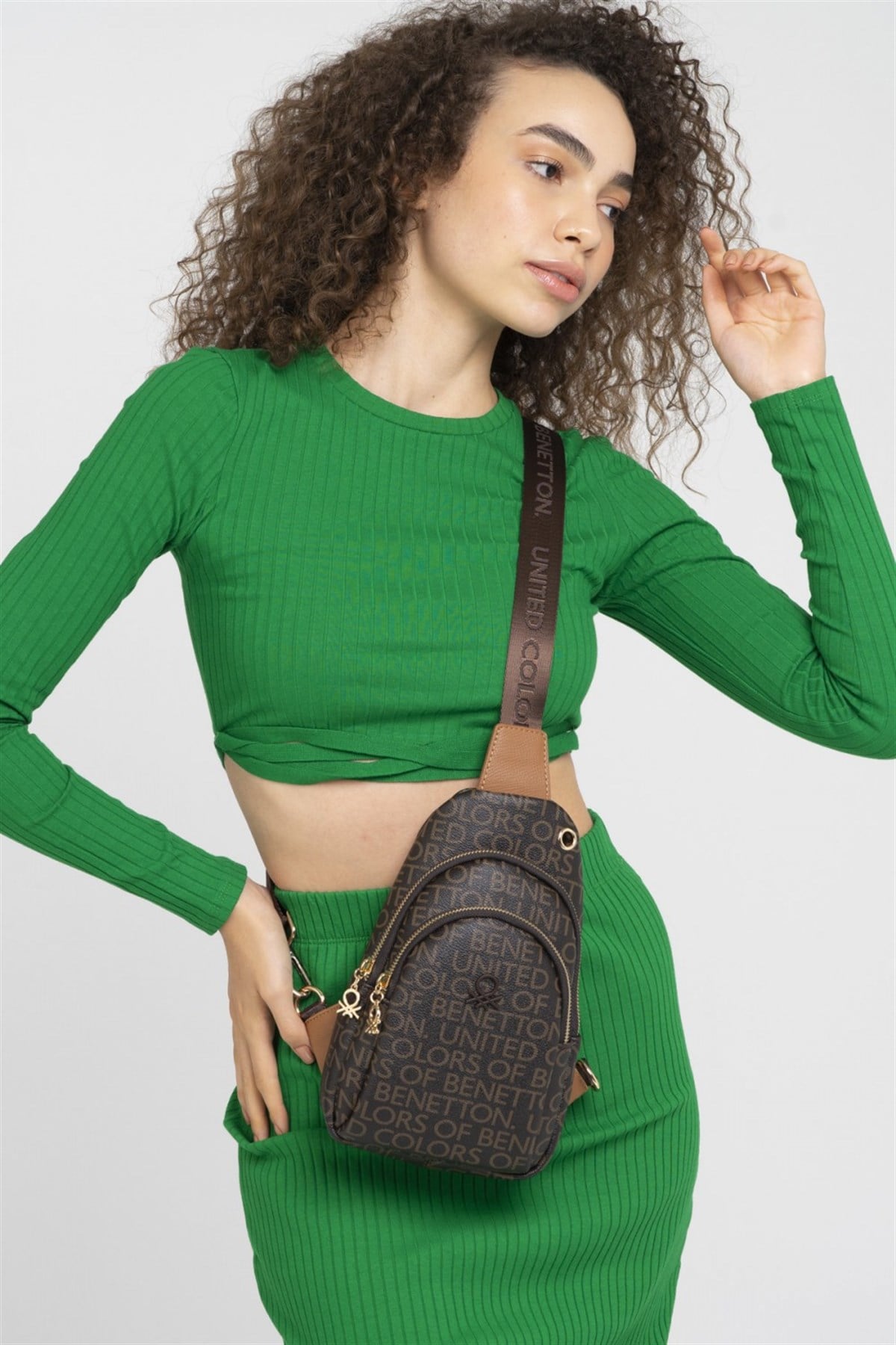 Benetton bnt 822 Kadın Freebag Kahve Taba