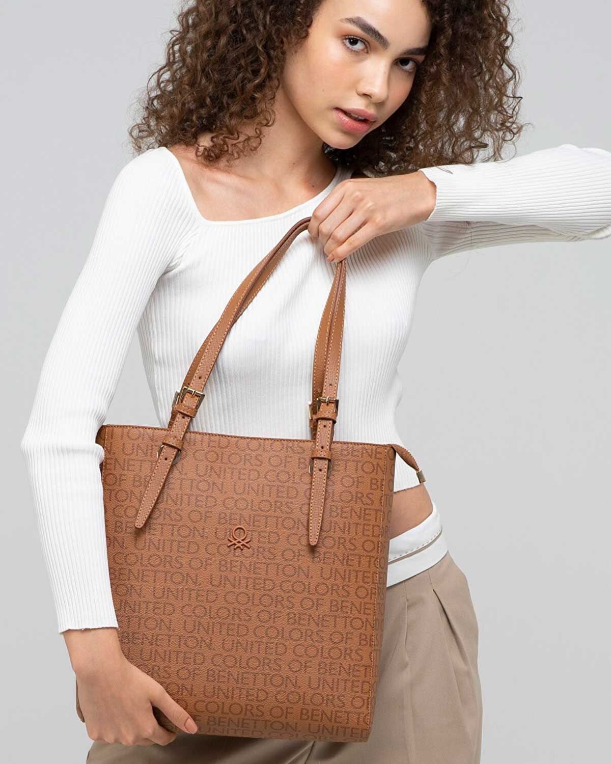 Benetton bnt 833 Kadın Omuz Çantası Camel