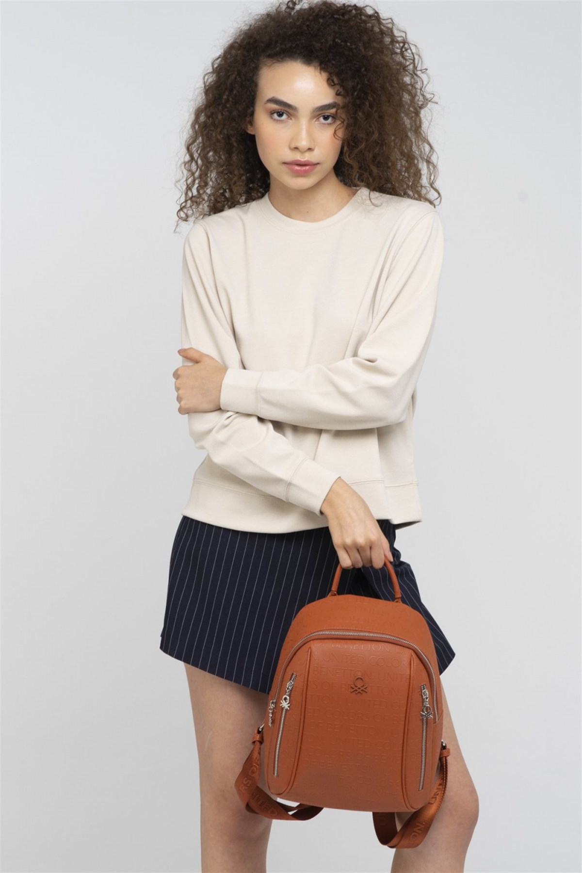 Benetton bnt 851 Kadın Sırt Çantası Kremit