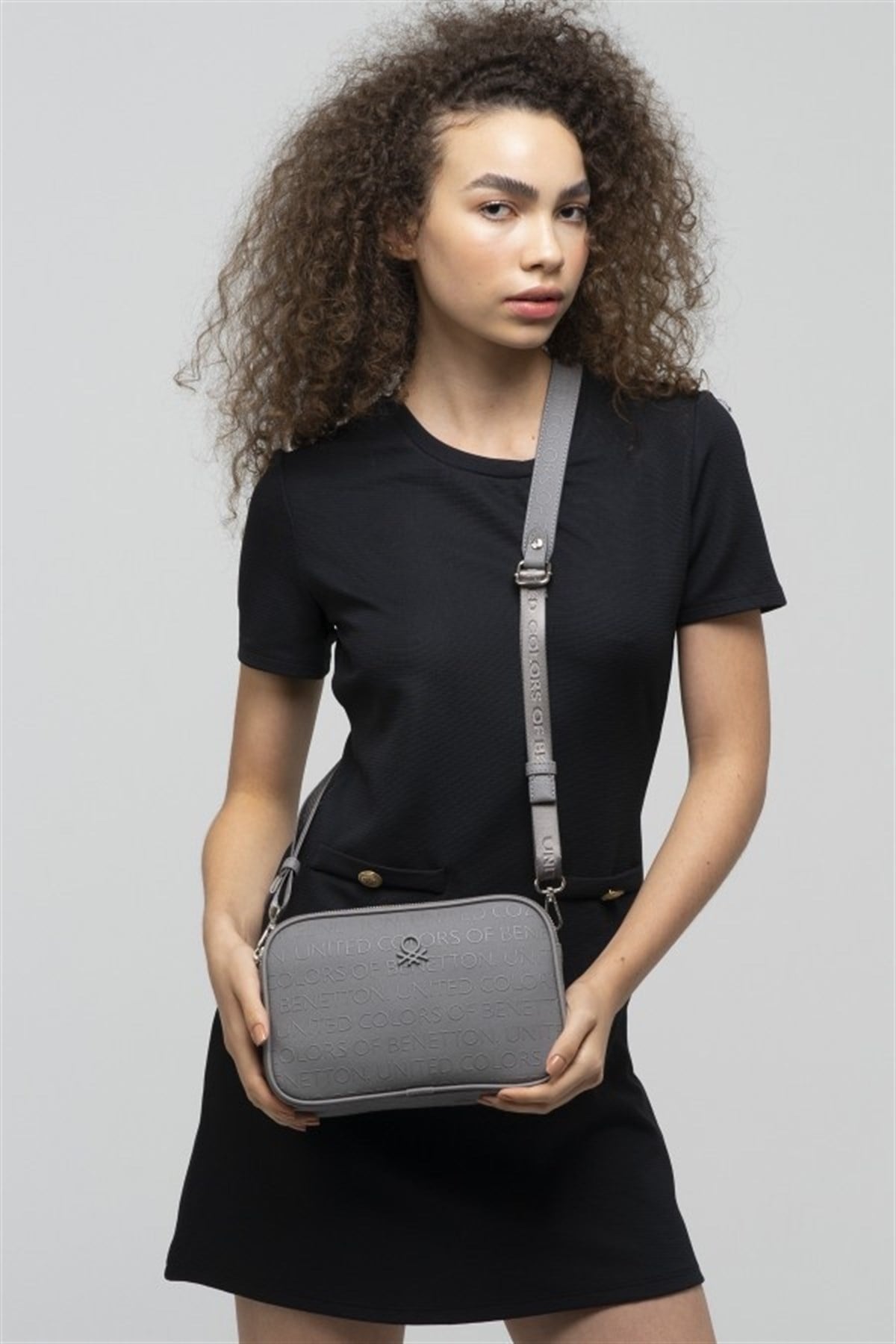 Benetton bnt 863 Kadın Çapraz Çanta Gri