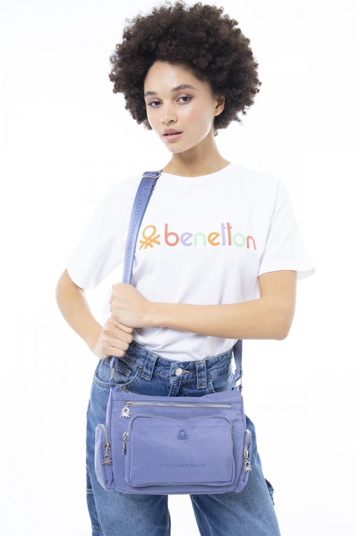 Benetton bnt 889 Kadın Çapraz Çanta Mavi