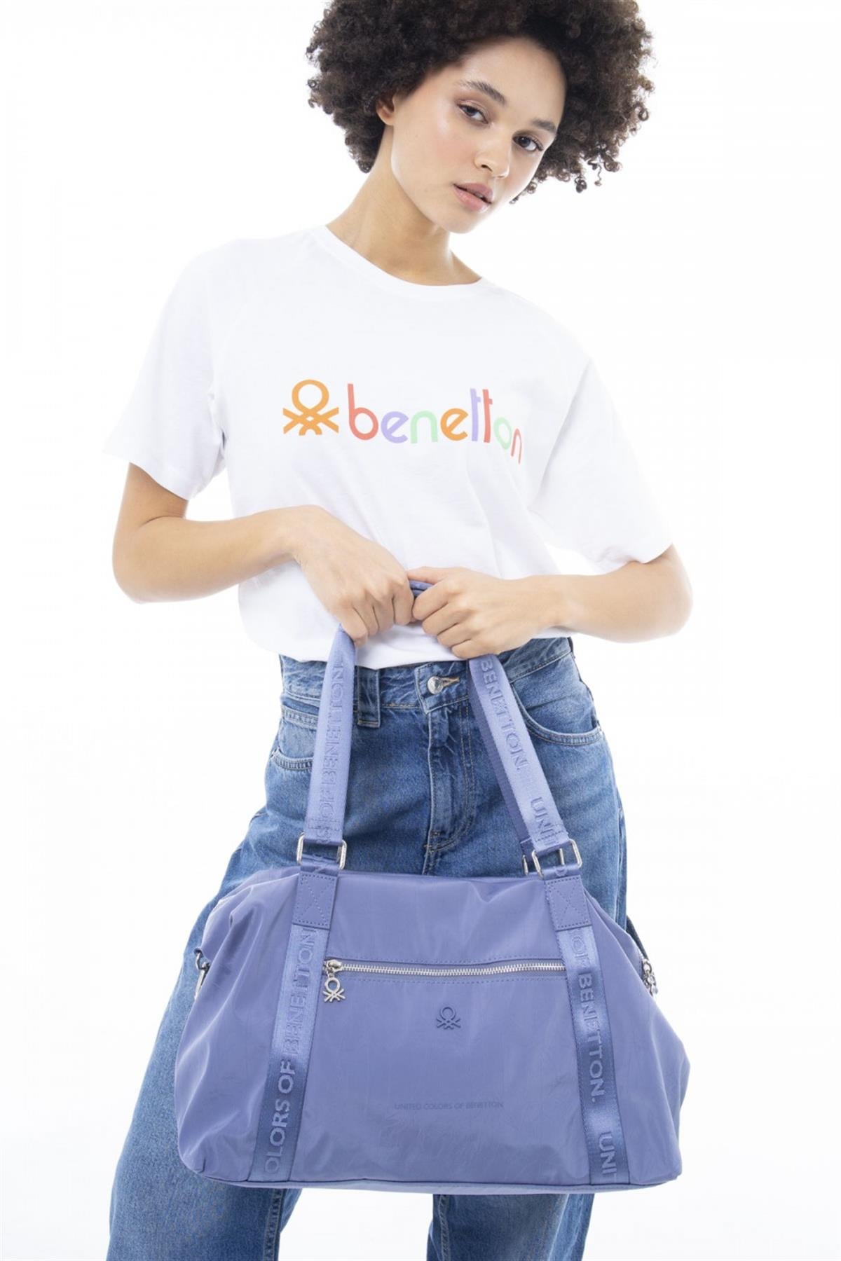 Benetton bnt 894 Kadın Omuz Çantası Mavi