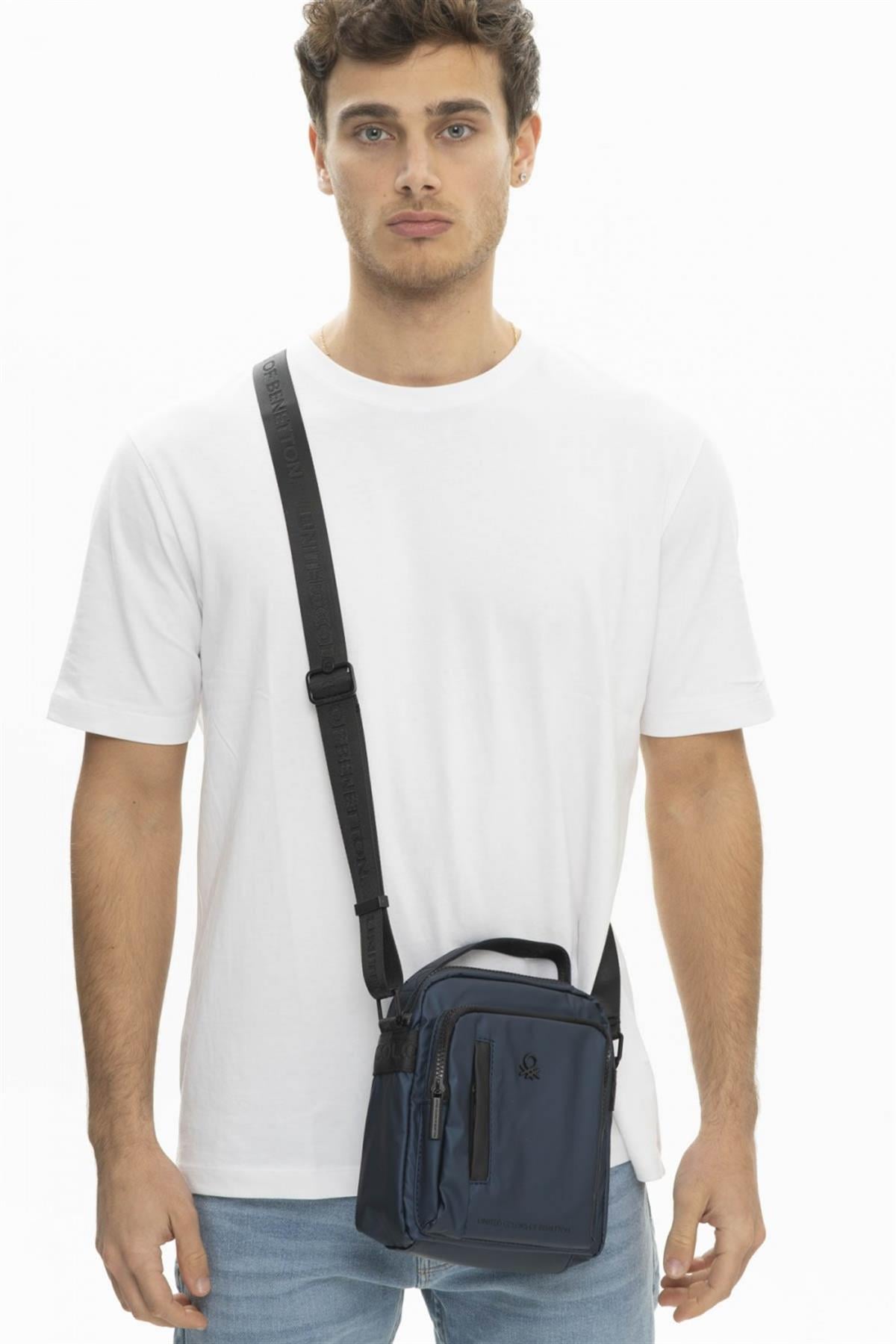 Benetton bnt 896 Unisex Çapraz Çanta Lacivert