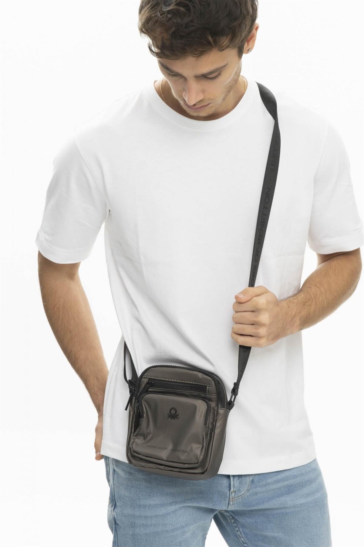 Benetton bnt 903 Unisex Çapraz Çanta Bronz