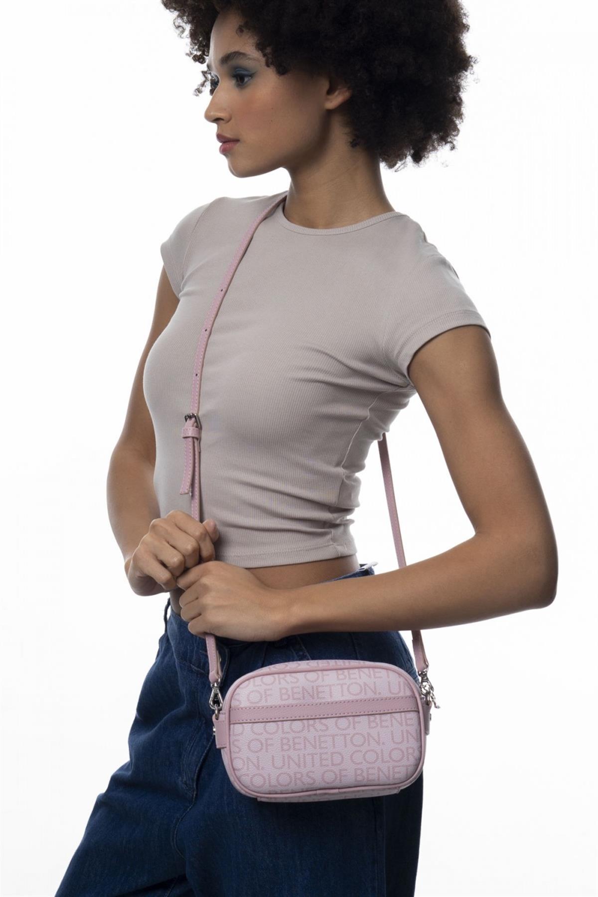 Benetton bnt 964 Mini Çapraz Çanta Pembe