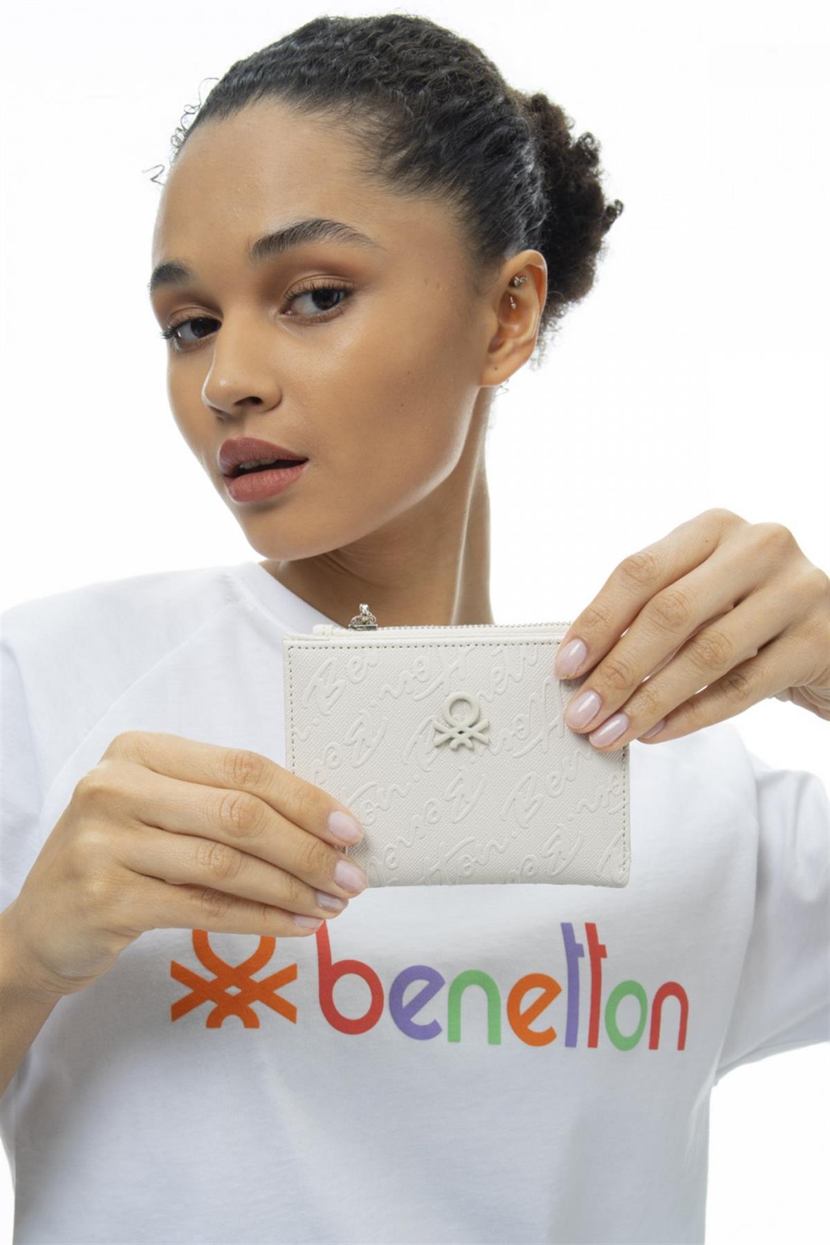 Benetton bnt 985 Kadın Cüzdan Bej