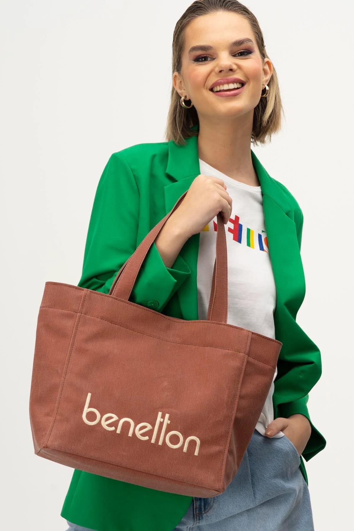 Benetton bnt1163 Kadın Kol Çantası Kremit