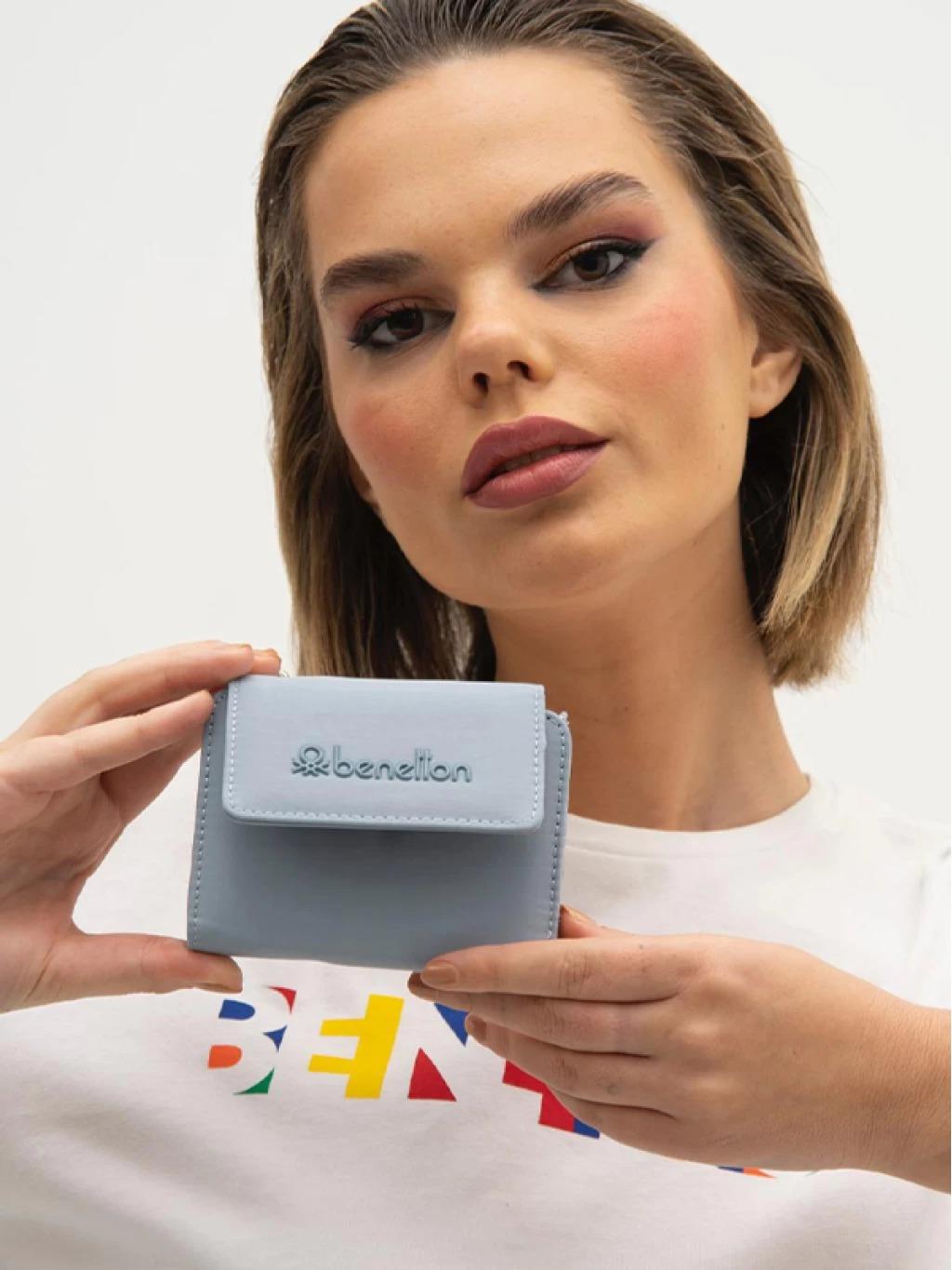 Benetton bnt1216 Kadın Cüzdan Mavi