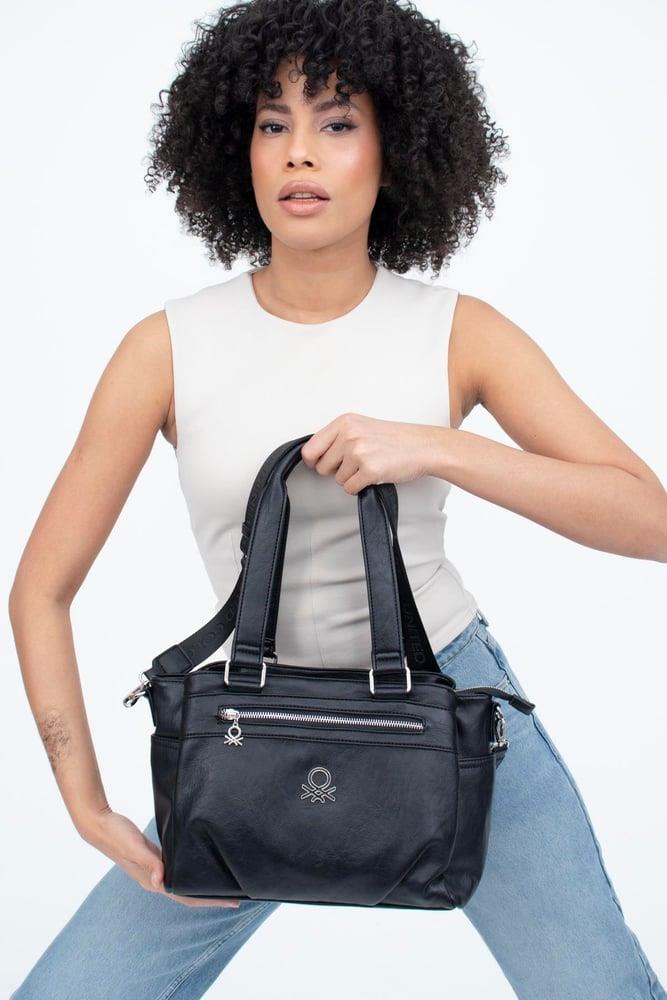 Benetton bnt1222 Kadın Omuz Çantası Siyah