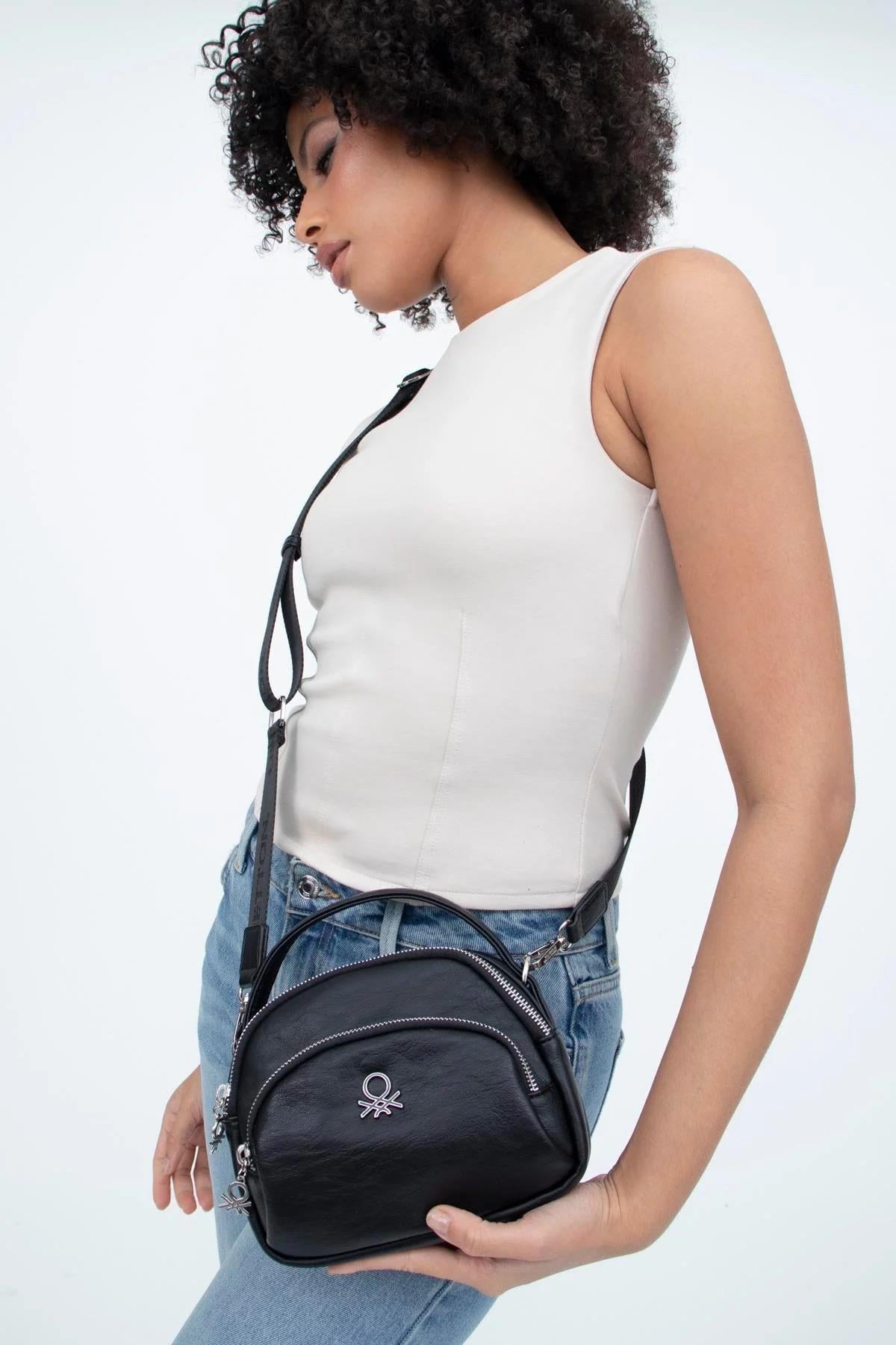 Benetton bnt1235 Kadın Çapraz Çanta Siyah