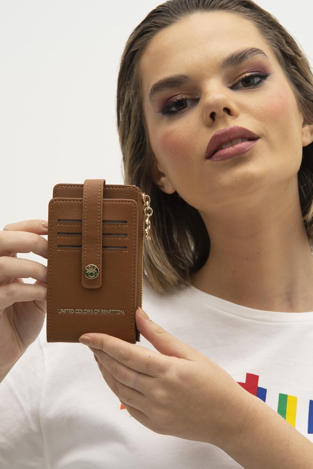 Benetton bnt1249 Kadın Kartlık Camel