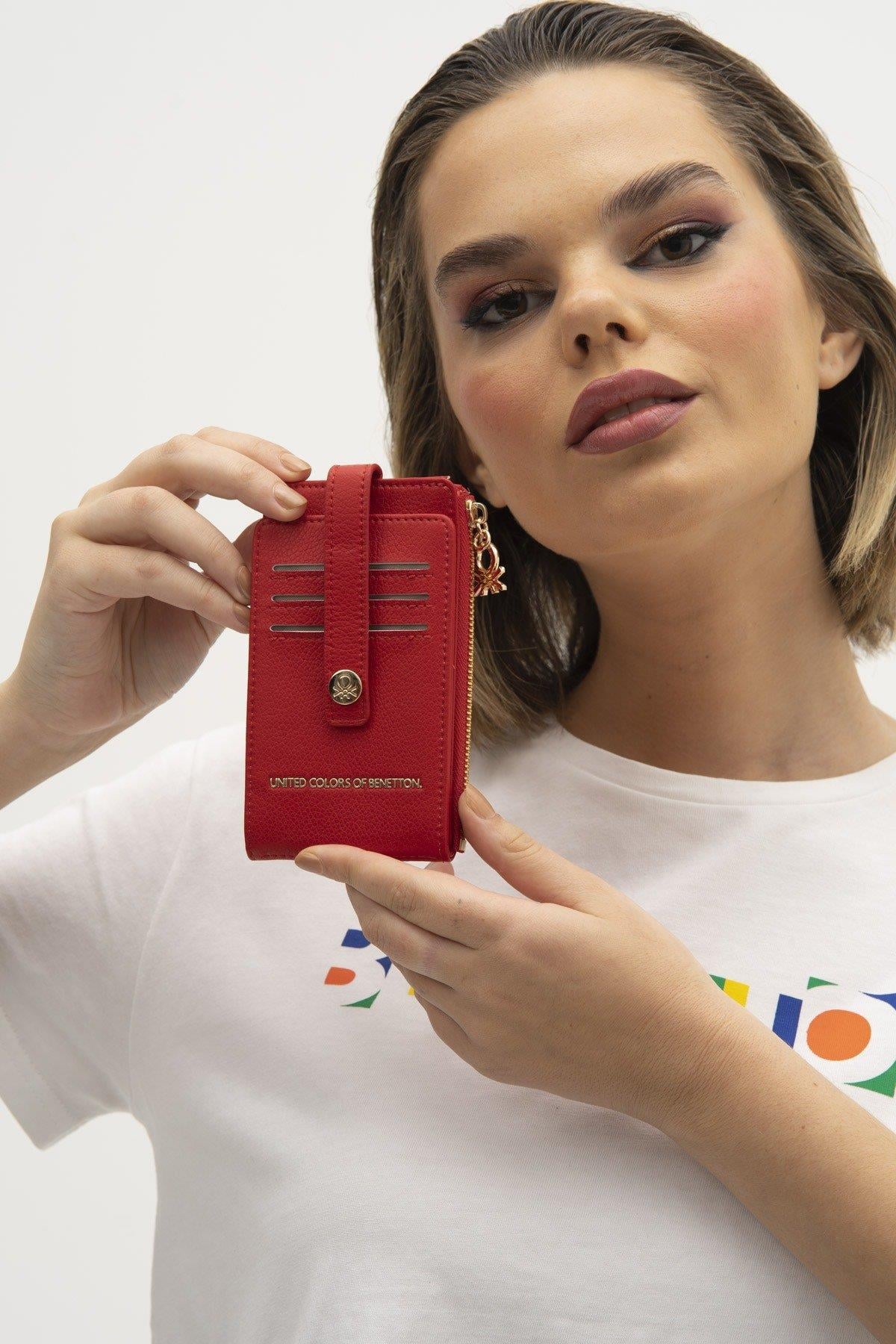 Benetton bnt1249 Kadın Kartlık Kırmızı