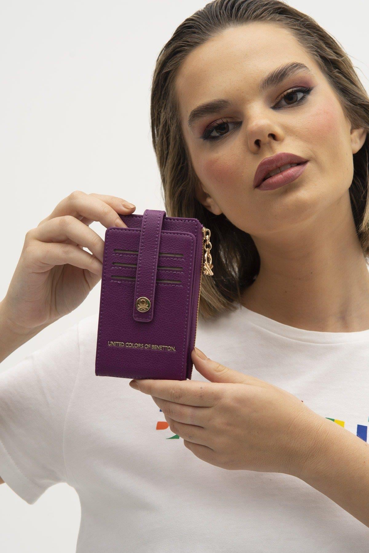 Benetton bnt1249  Kadın Kartlık Mürdüm