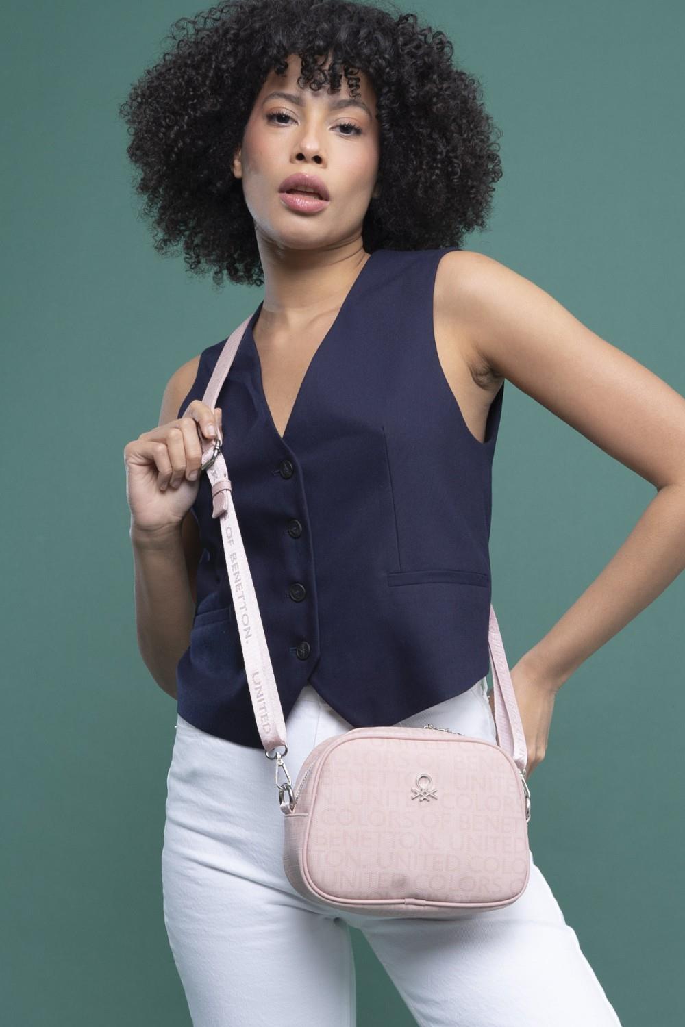 Benetton bnt1293 Kadın Çapraz Çanta Pudra