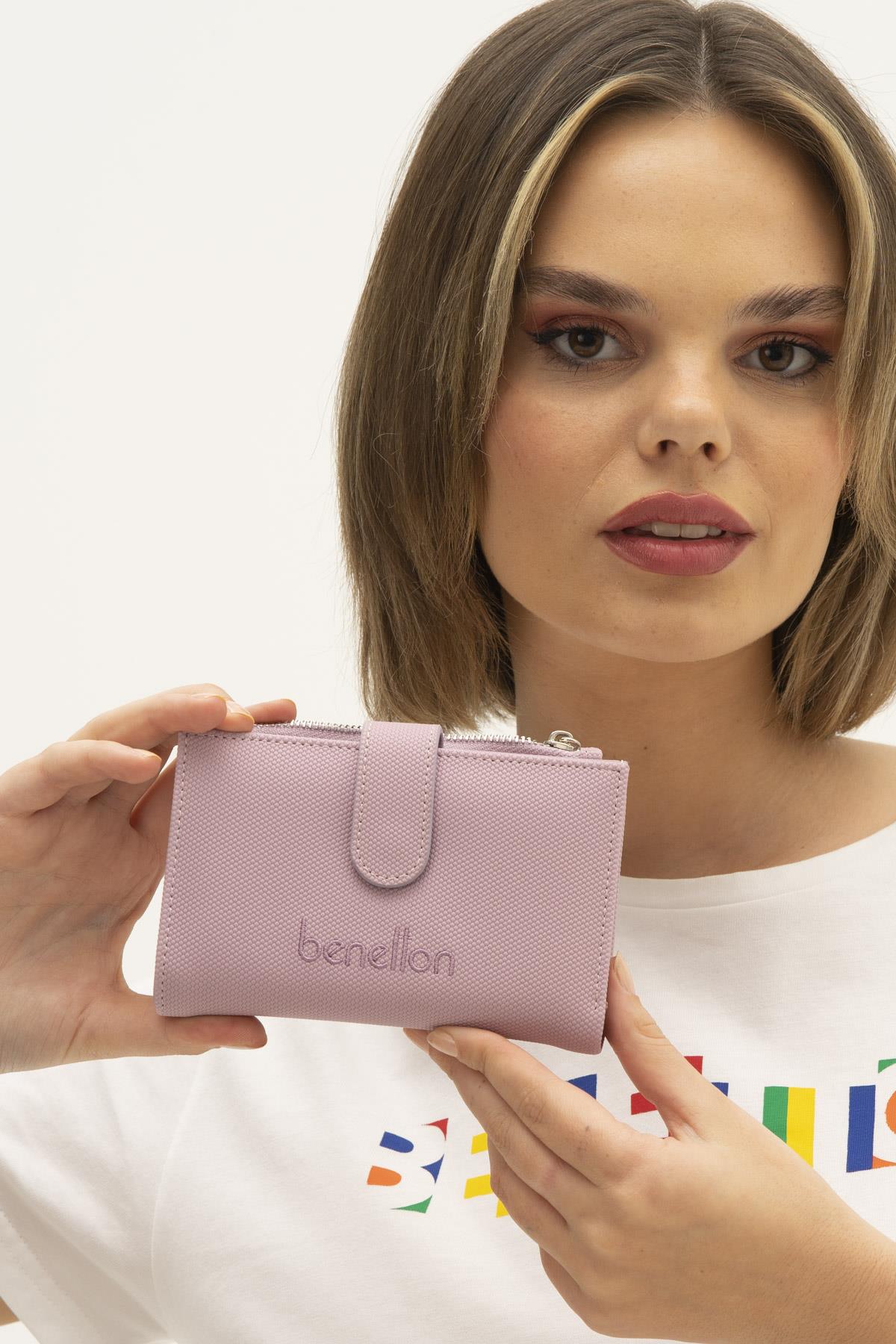 Benetton bnt1300 Kadın Cüzdan Lila