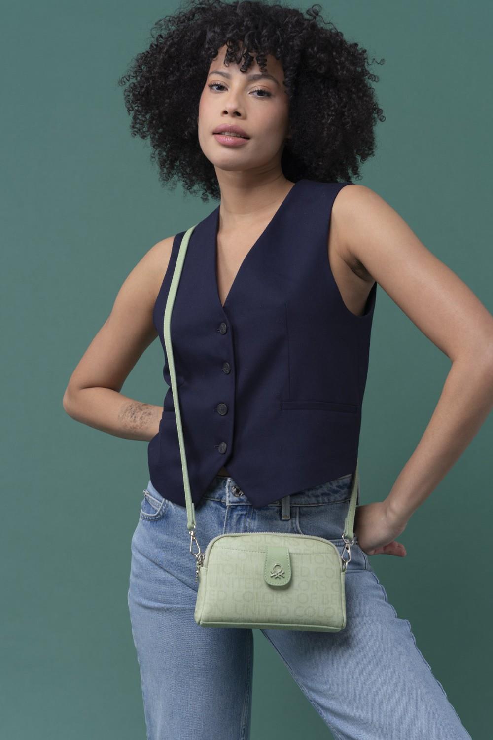 Benetton bnt1320 Kadın Mini Çapraz Çanta Yeşil