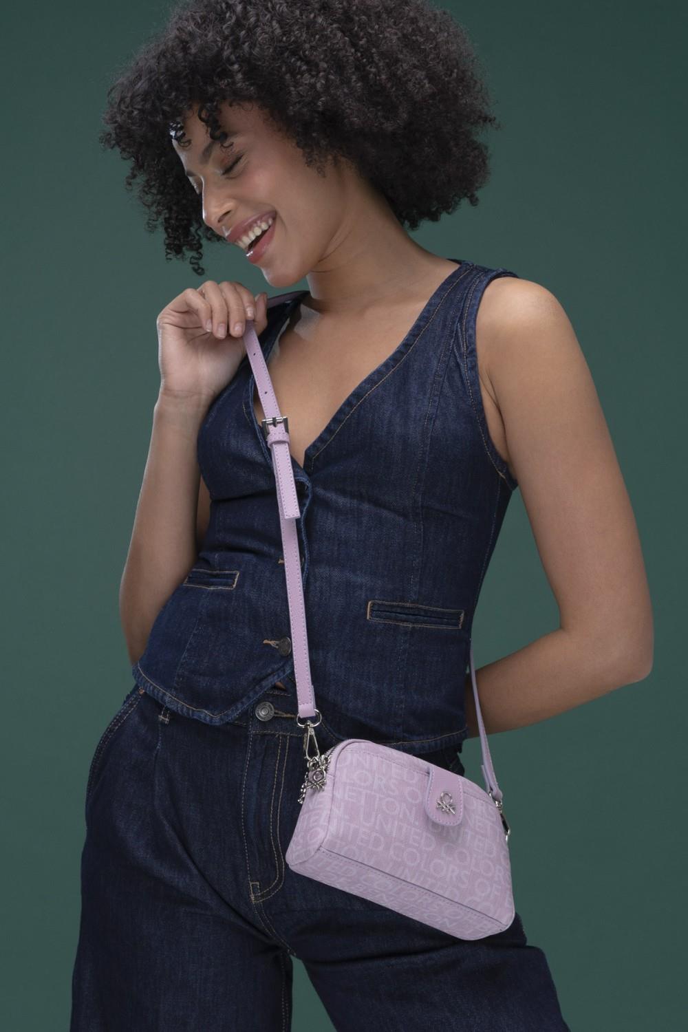 Benetton bnt1320 Kadın Mini Çapraz Çanta Lila