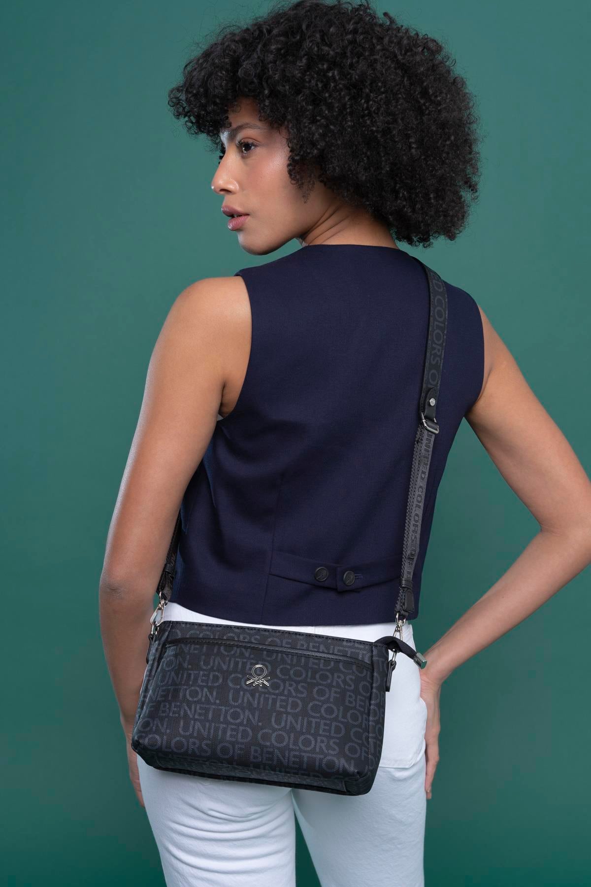 Benetton bnt1332 Kadın Çapraz Çanta Siyah