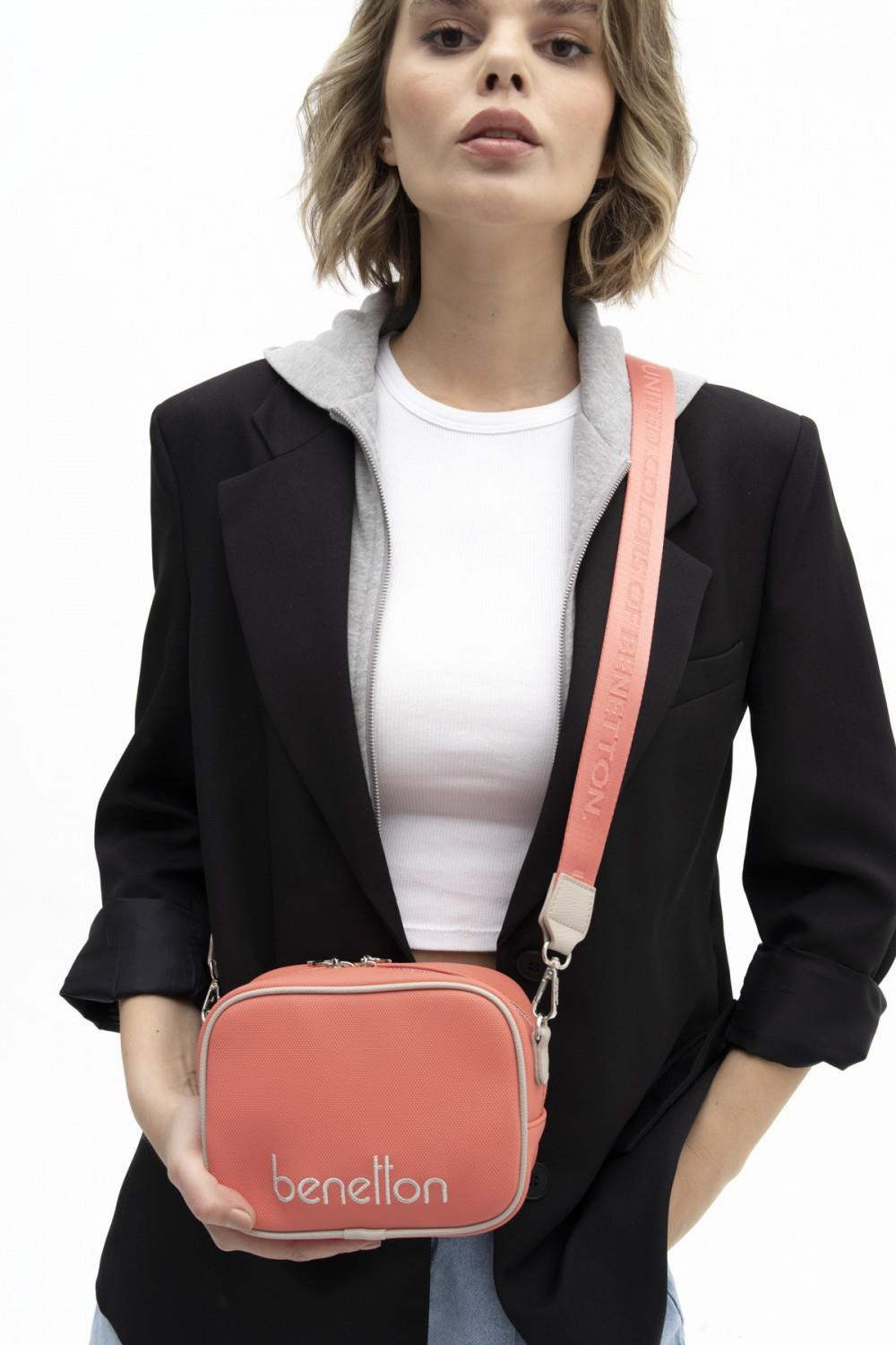 Benetton bnt1341 Kadın Çapraz Çanta Mercan Taş