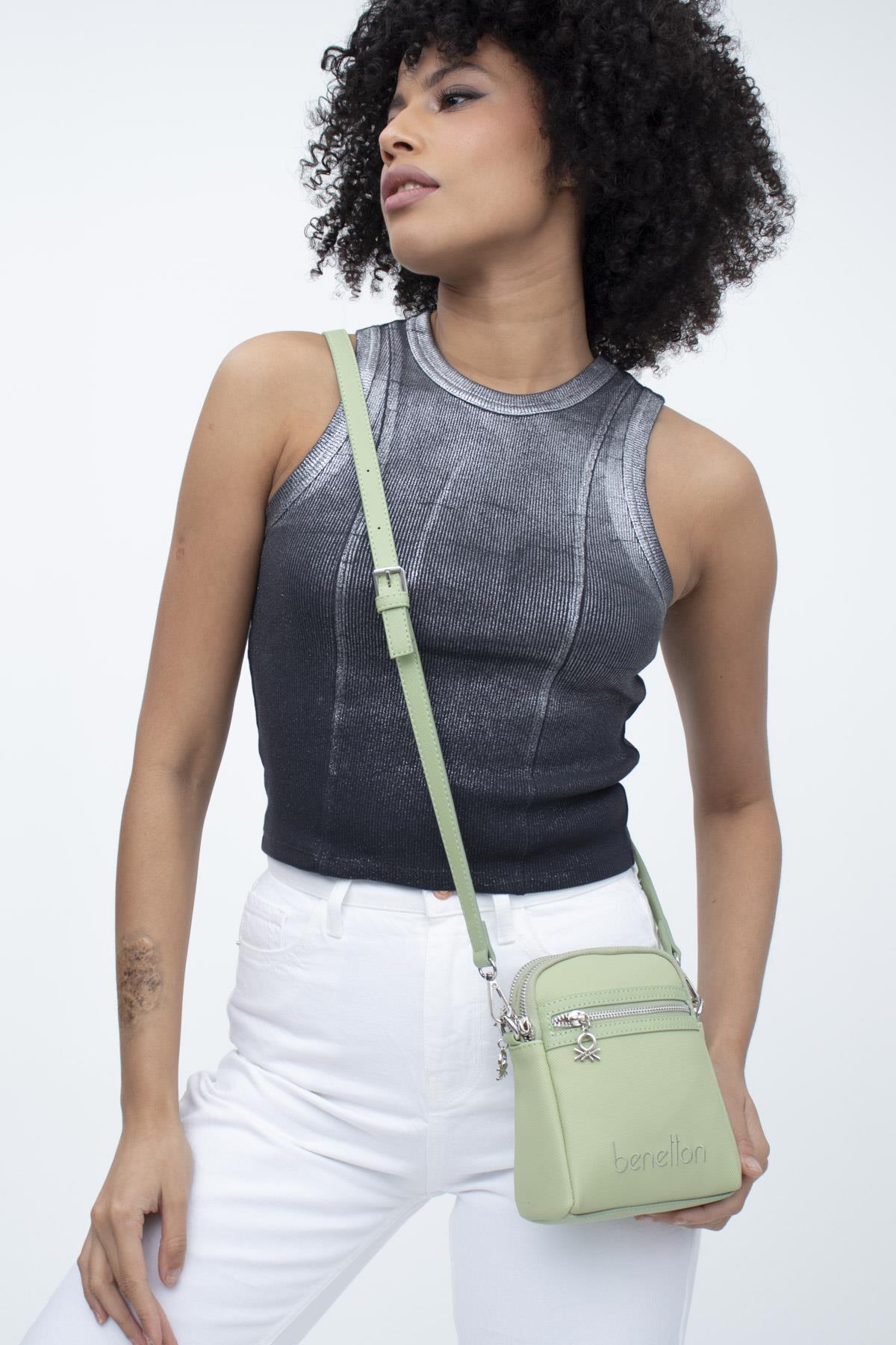 Benetton bnt1351 Kadın Çapraz Çanta Yeşil
