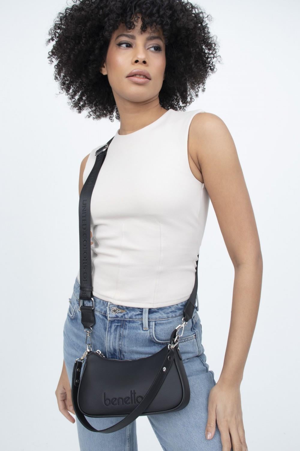 Benetton bnt1352 Kadın Omuz ve Çapraz Çanta Siyah