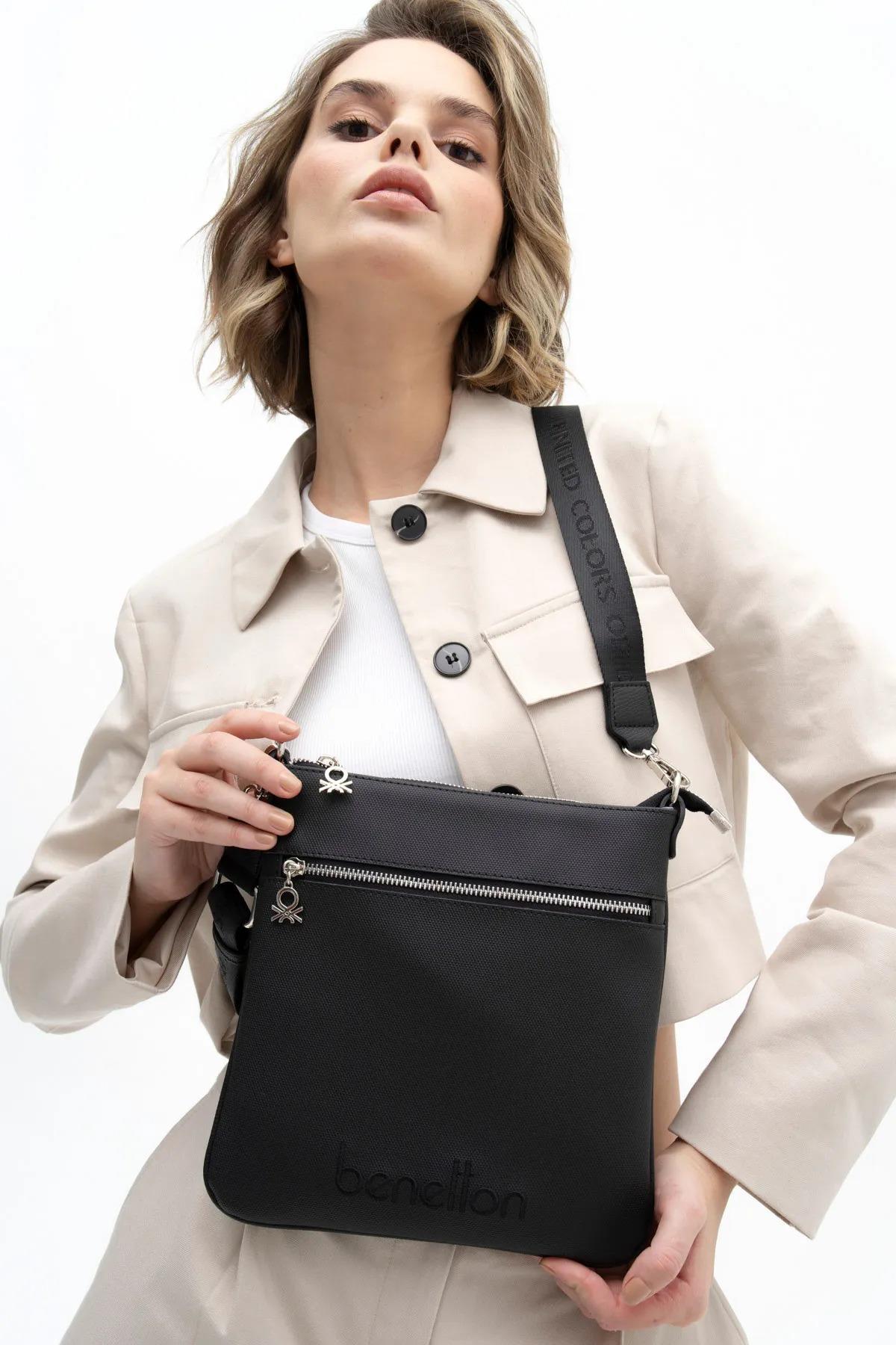 Benetton bnt1363 Kadın Çapraz Çanta Siyah