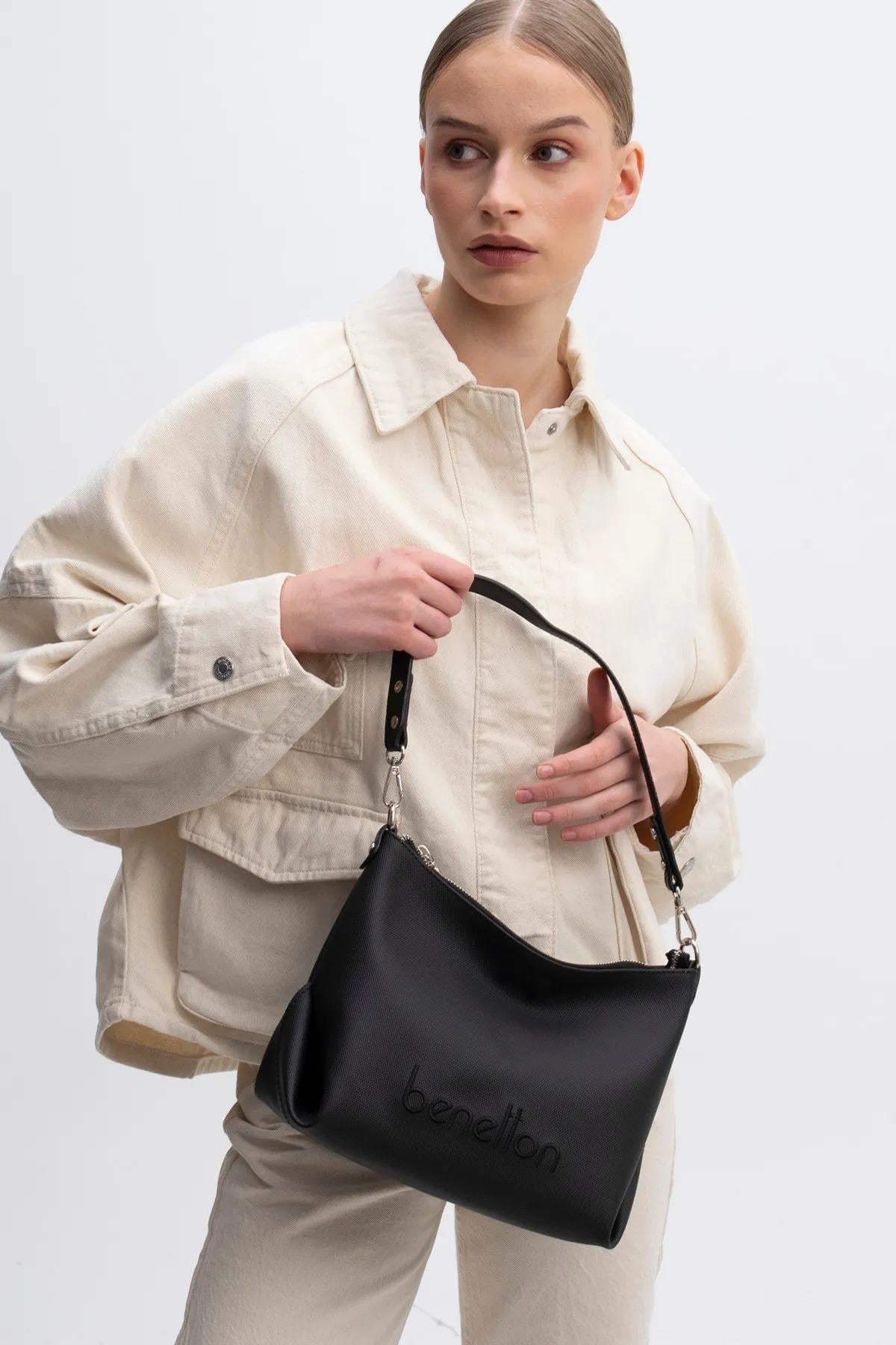 Benetton bnt1369 Kadın Omuz Ve Çapraz Çanta Siyah