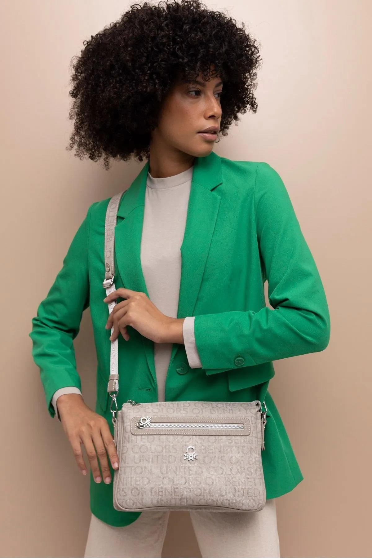 Benetton bnt1377 Kadın Çapraz Çanta Taş