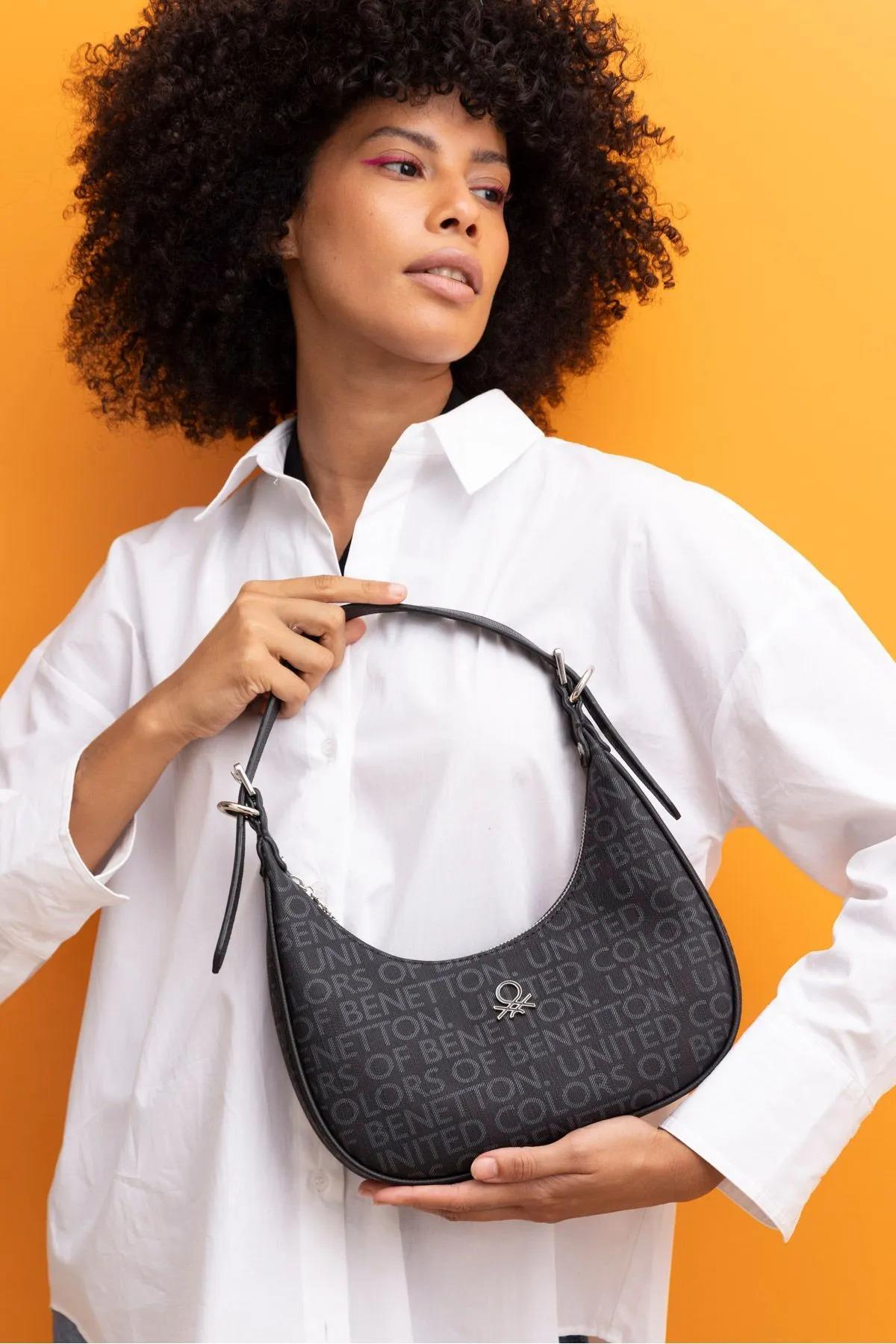 Benetton bnt1404 Kadın Omuz Çantası Siyah