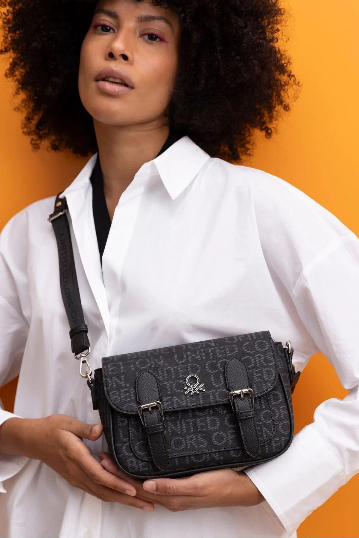 Benetton bnt1413 Kadın Çapraz Çanta Siyah