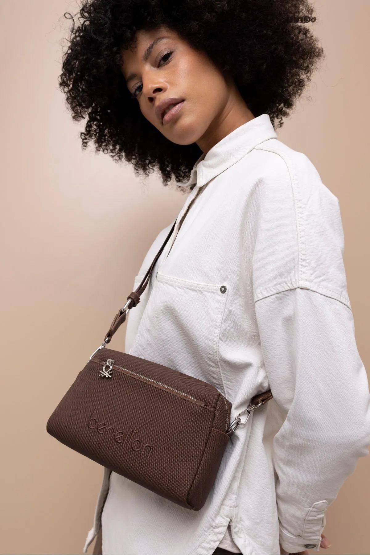 Benetton bnt1420 Kadın Çapraz Çanta Kahve