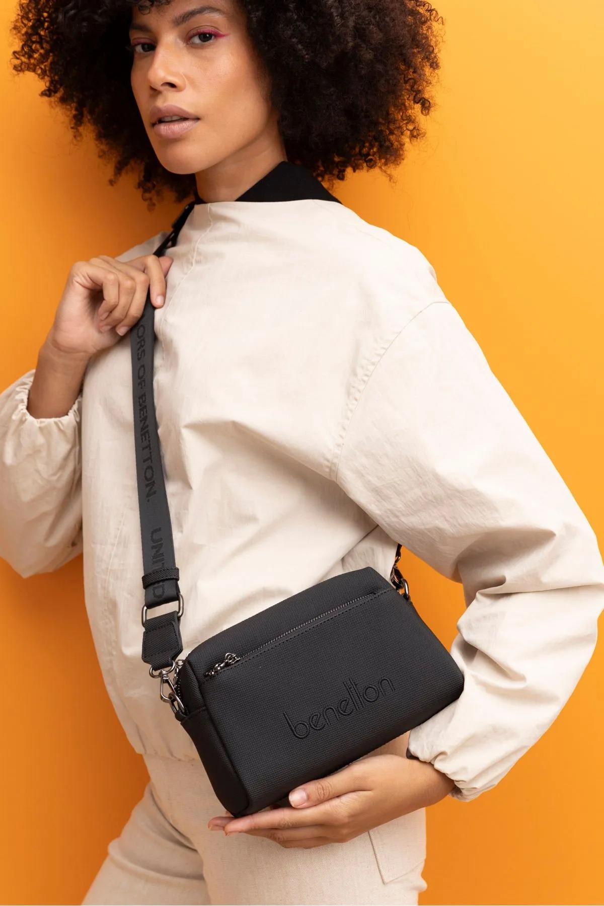 Benetton bnt1420 Kadın Çapraz Çanta Siyah