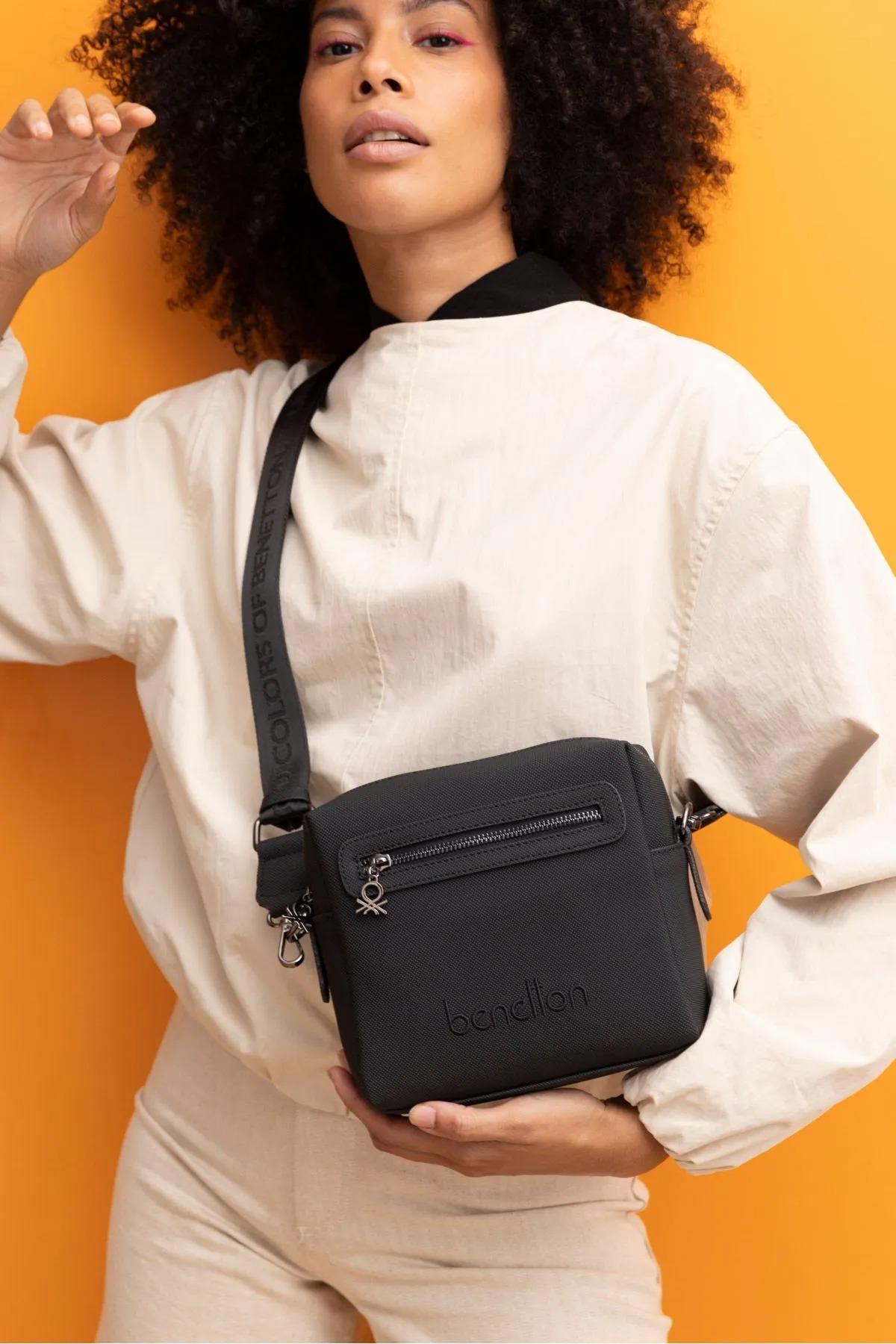 Benetton bnt1421 Kadın Çapraz Çanta Siyah