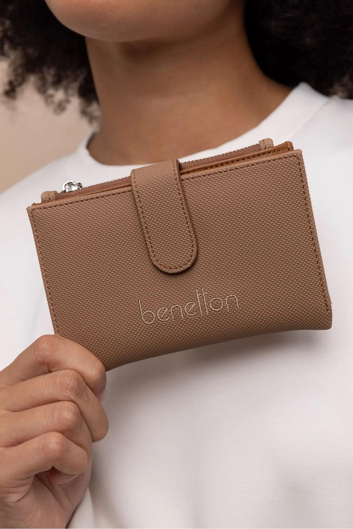 Benetton bnt1426 Kadın Cüzdan Camel