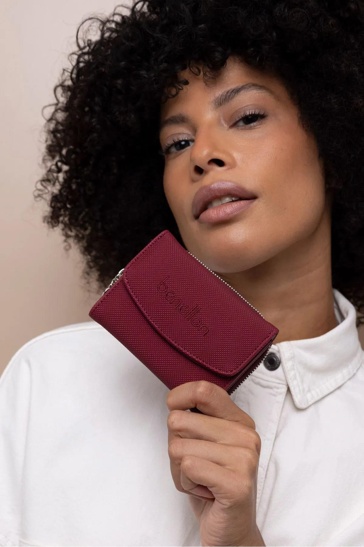 Benetton bnt1428 Kadın Cüzdan Bordo