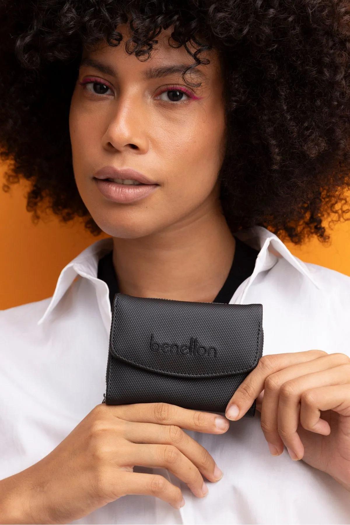 Benetton bnt1428 Kadın Cüzdan Siyah