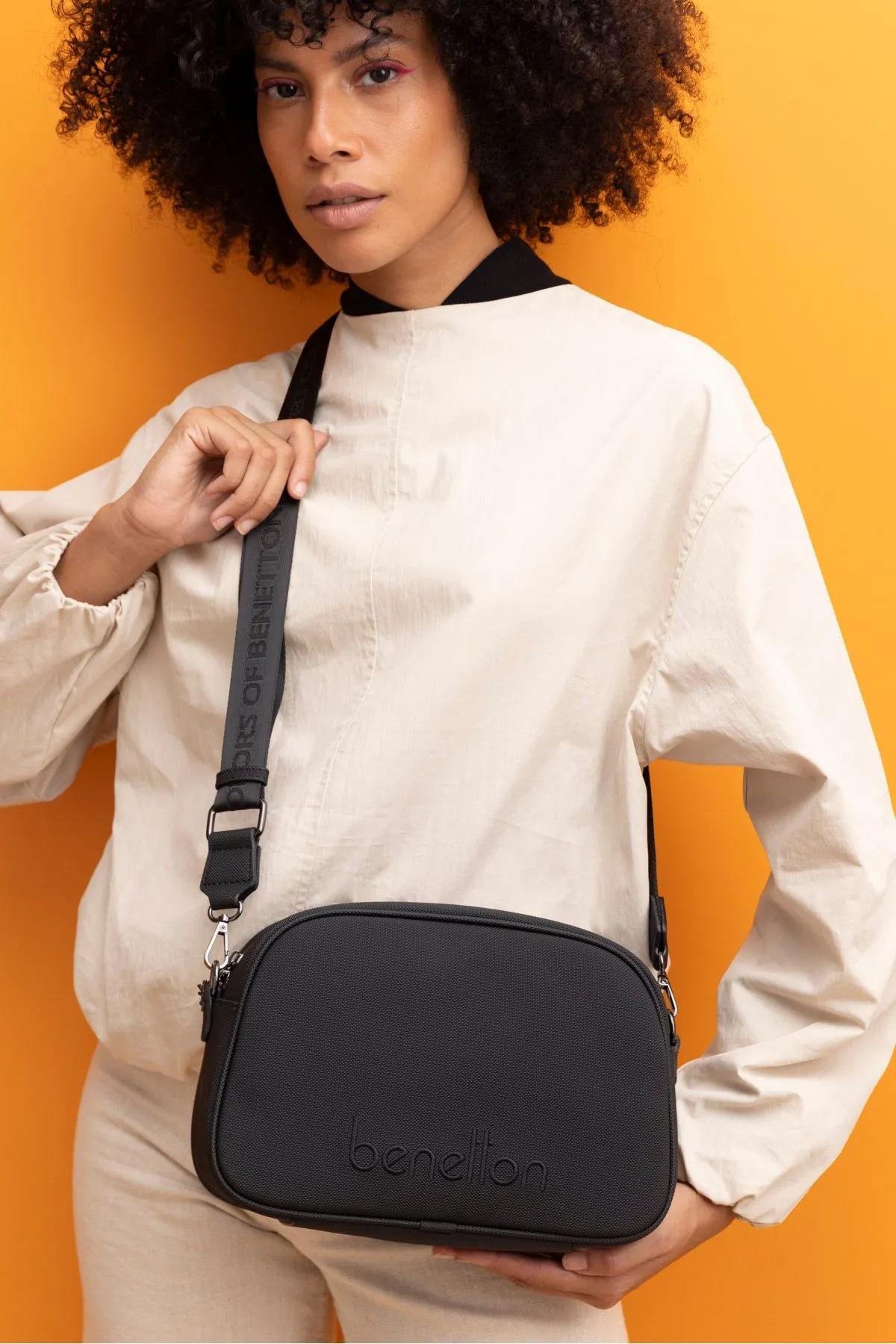 Benetton bnt1435 Kadın Çapraz Çanta Siyah