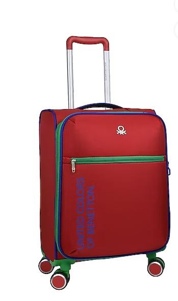 BENETTON BNT2100 KUMAŞ VALİZ KIRMIZI KABİN BOY