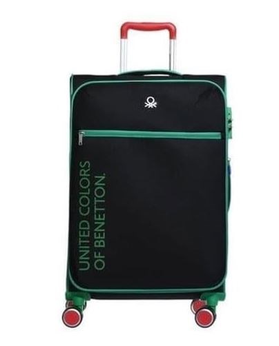 BENETTON BNT2100 KUMAŞ VALİZ SİYAH BÜYÜK BOY