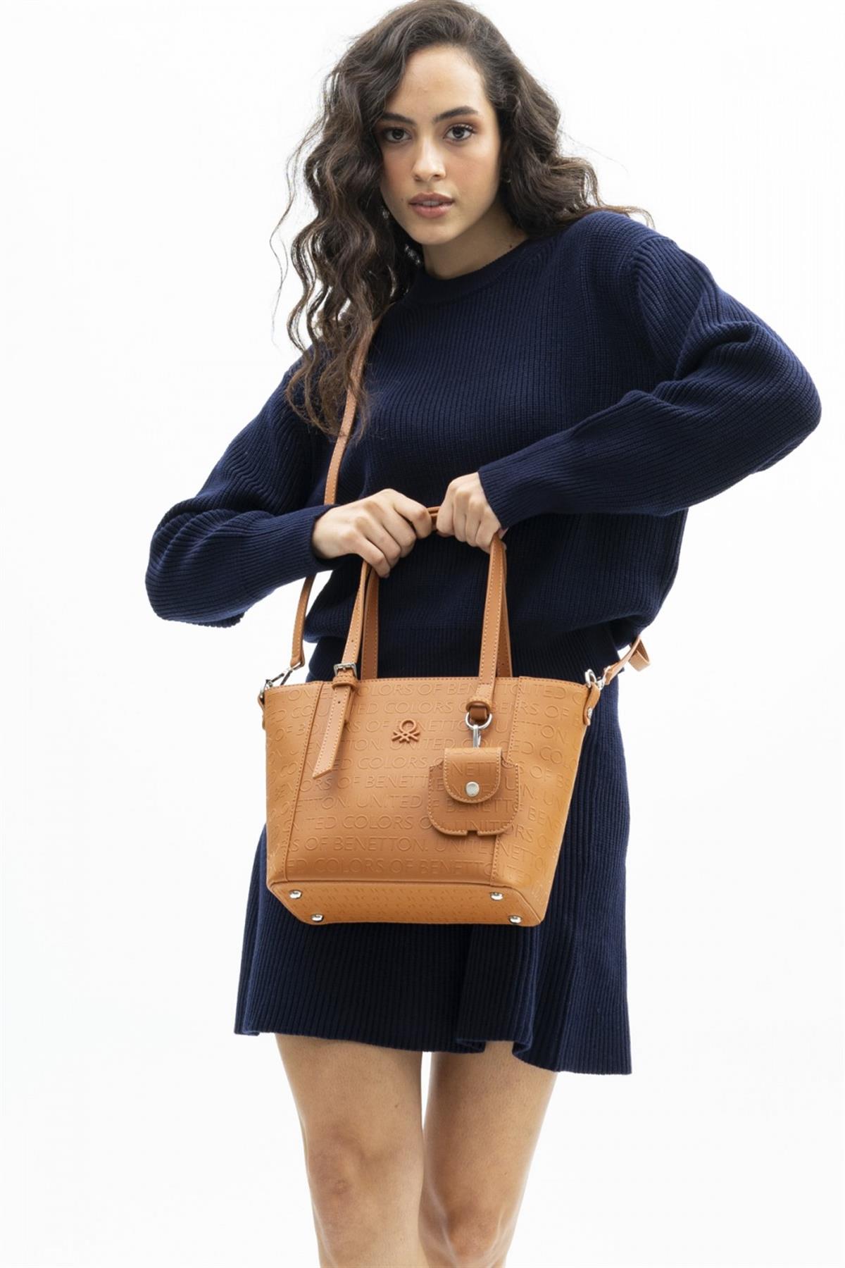 Benetton El ve Omuz Çantası bnt 627 Camel