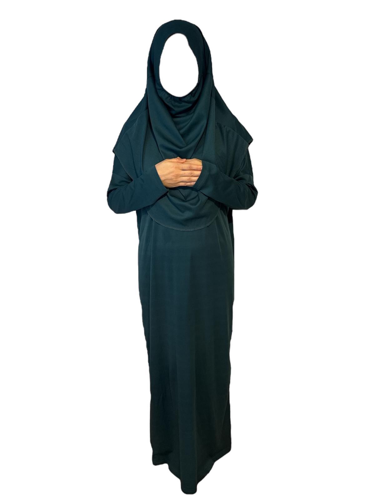 Kız Çocuk Tek Parça Namaz Elbisesi Gül Kurusu